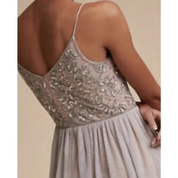 NWT Adrianna Papell BHLDN Bellina Gray Embellished - Picture 3 of 7
